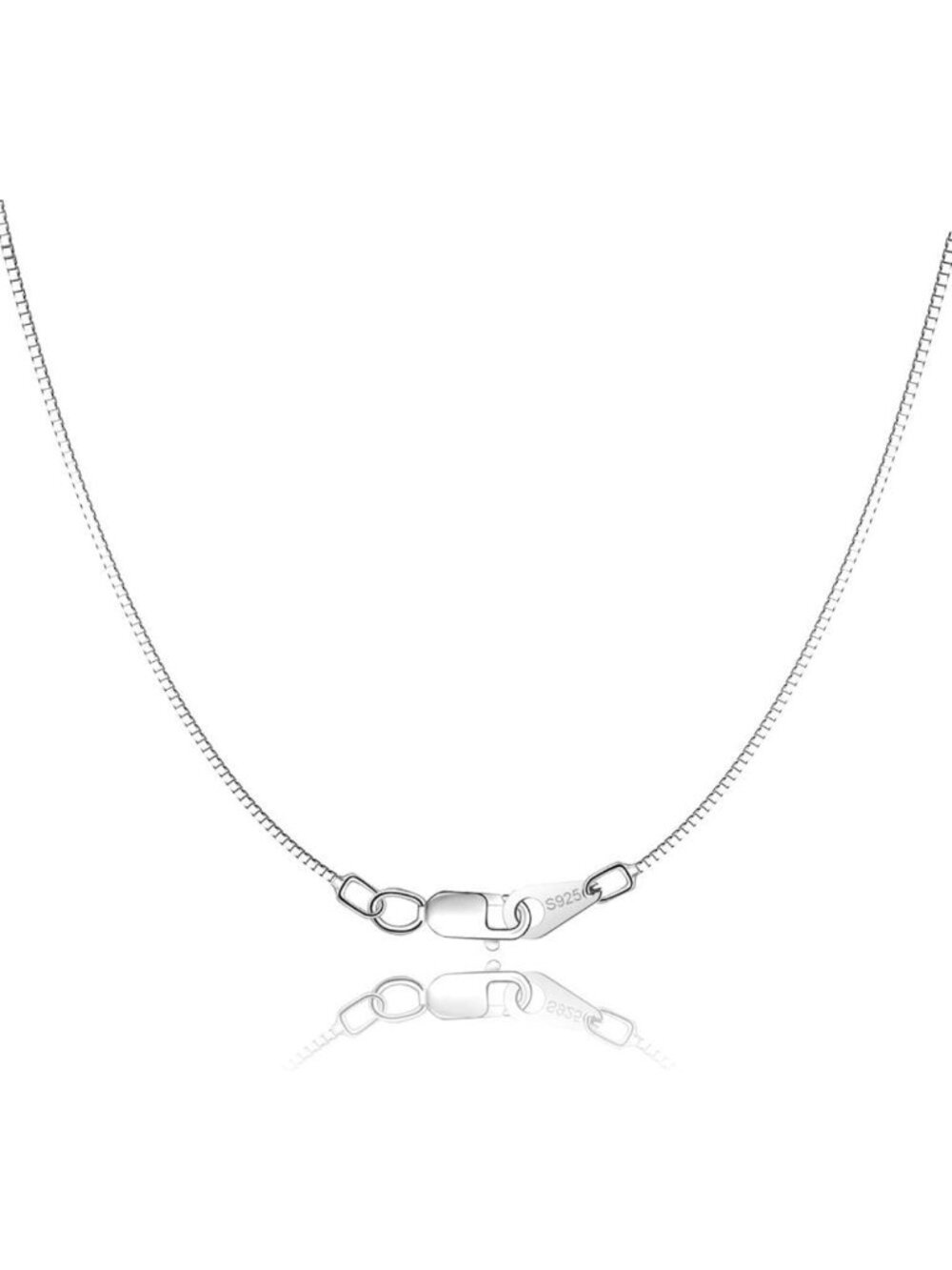 18K Gold Plated Sterling Silver Box Chain Necklace for Women - Thin & Strong